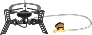 [Mokcoliy]【4000W High Power Stove】Portable Butane Camping Cooker with Safety Detachable Design, 60cm Gas Hose & Electronic Ignition, Space-Saving Outdoor Cooking Gear for Backpackers & RV Trips