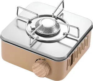 [Mokcoliy]【Portable Camping Stove】High-Power -Light Gas Cooker for Outdoor Cooking, 2-in-1 Mini Butane Stove with Windproof Design | Compact Square Grill for Hiking, BBQ & Backpacking (for s)
