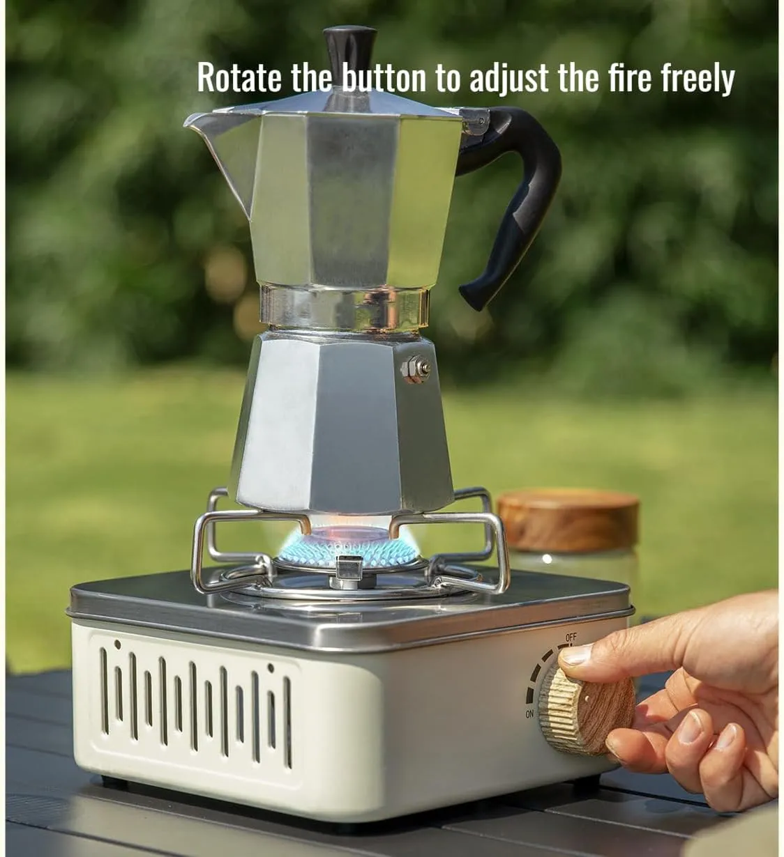 [Mokcoliy]【Portable Camping Stove】High-Power -Light Gas Cooker for Outdoor Cooking, 2-in-1 Mini Butane Stove with Windproof Design | Compact Square Grill for Hiking, BBQ & Backpacking (for s)