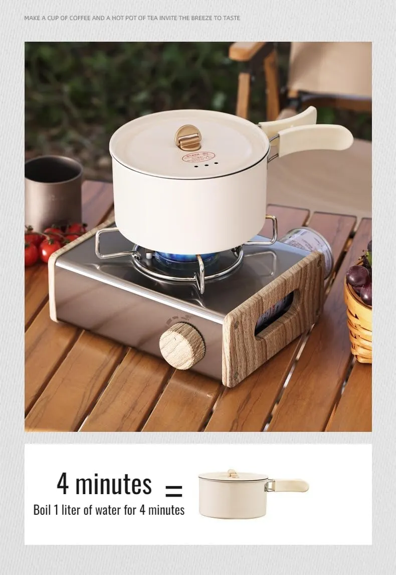[Mokcoliy]【Portable Camping Stove】High-Power -Light Gas Cooker for Outdoor Cooking, 2-in-1 Mini Butane Stove with Windproof Design | Compact Square Grill for Hiking, BBQ & Backpacking (for s)