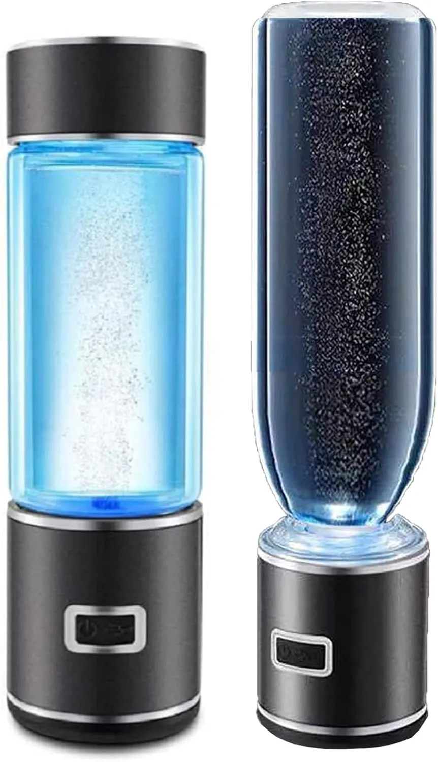 Molecular Hydrogen Water Generator, 300ML, Portable USB Rechargeable, 1680PPB High Concentration, PEM Technology Glass Water Ionizer, for Health Preserving