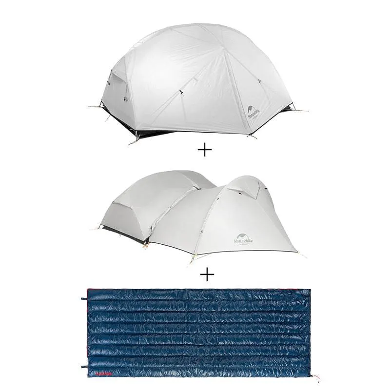 Mongar 2P Camping Tent Plus A Vestibule Plus CWM400 Ultralight Sleeping Bag