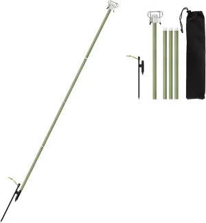 Monopods, Portable Camping Folding Lamp Pole Lightweight Collapsible Aluminum Lantern Stand Outdoor Light Hanger Holder Stick for Camping Hiking Fishing Garden BBQ