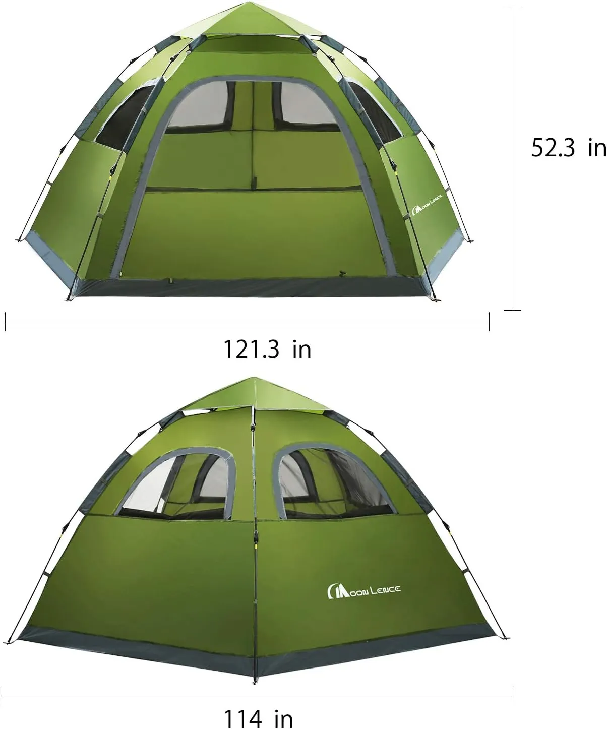 Moon Lence Instant Pop Up Tent Family Camping Tent 4-5 Person Portable Tent Automatic Tent Waterproof Windproof for Camping Hiking Mountaineering