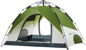 MOON LENCE Pop Up Tent Family Camping Tent for 4 Person, Portable Instant/Automatic Tent Waterproof Windproof for Camping Hiking Mountaineering