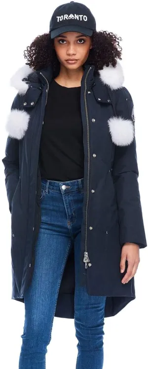 Moose Knuckles Stirling Parka with Fur Pom Pom