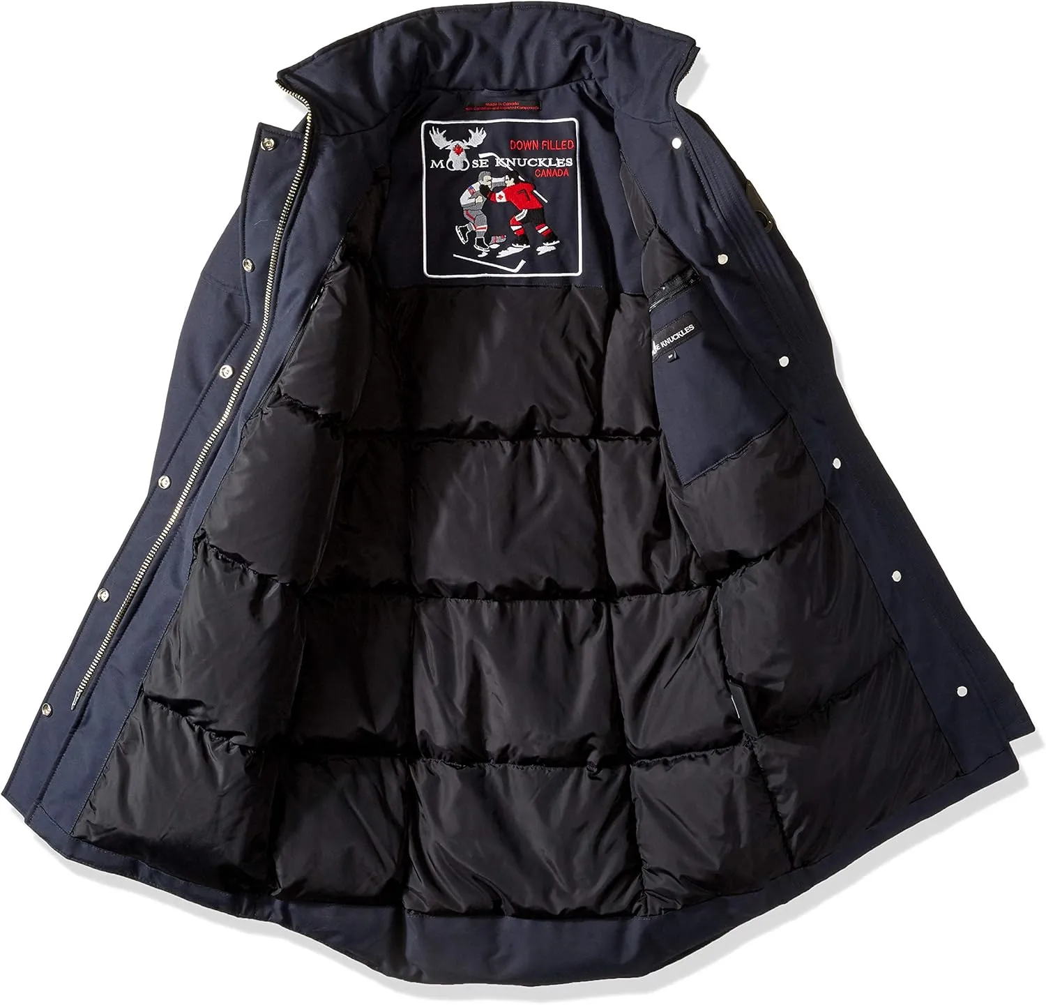 Moose Knuckles Stirling Parka with Fur Pom Pom
