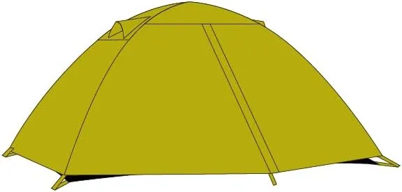 Moss Green 4 Person All-Weather Camping Tent,Double Layer,Spacious,Waterproof for Family Camping Trips