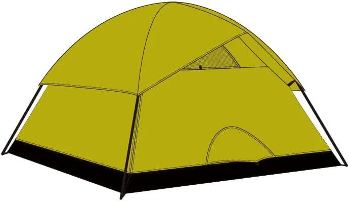 Moss Green 4 Person Camping Tent with Rain Fly Tarp, Spacious, Waterproof, Easy Setup for Outdoor Family Events
