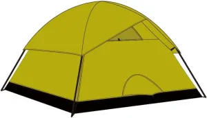Moss Green 4 Person Camping Tent with Rain Fly Tarp, Spacious, Waterproof, Easy Setup for Outdoor Family Events