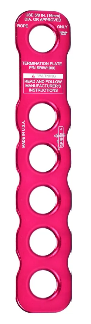MSA SRIW1000 Steel Termination Plate for 5/8" Rope