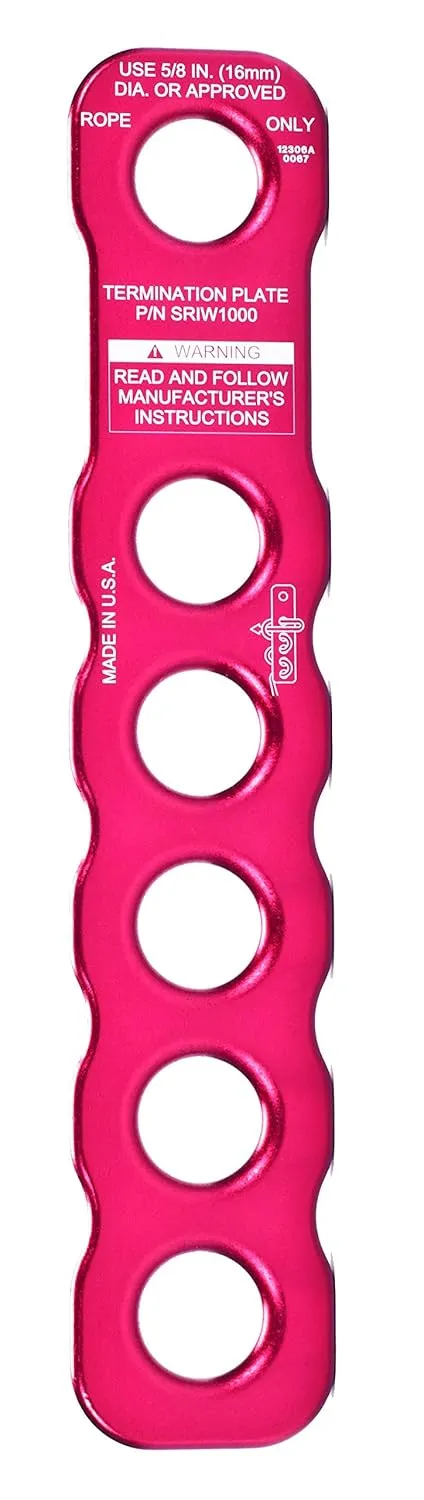 MSA SRIW1000 Steel Termination Plate for 5/8" Rope