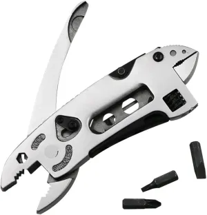 Multi Function Folding Plier 3 in 1 Pocket Knife, Wrench, Wire Cutter Multitool Adjustable Foldable Wrench Pliers Stainless Steel Tool for Outdoor, Survival, Camping