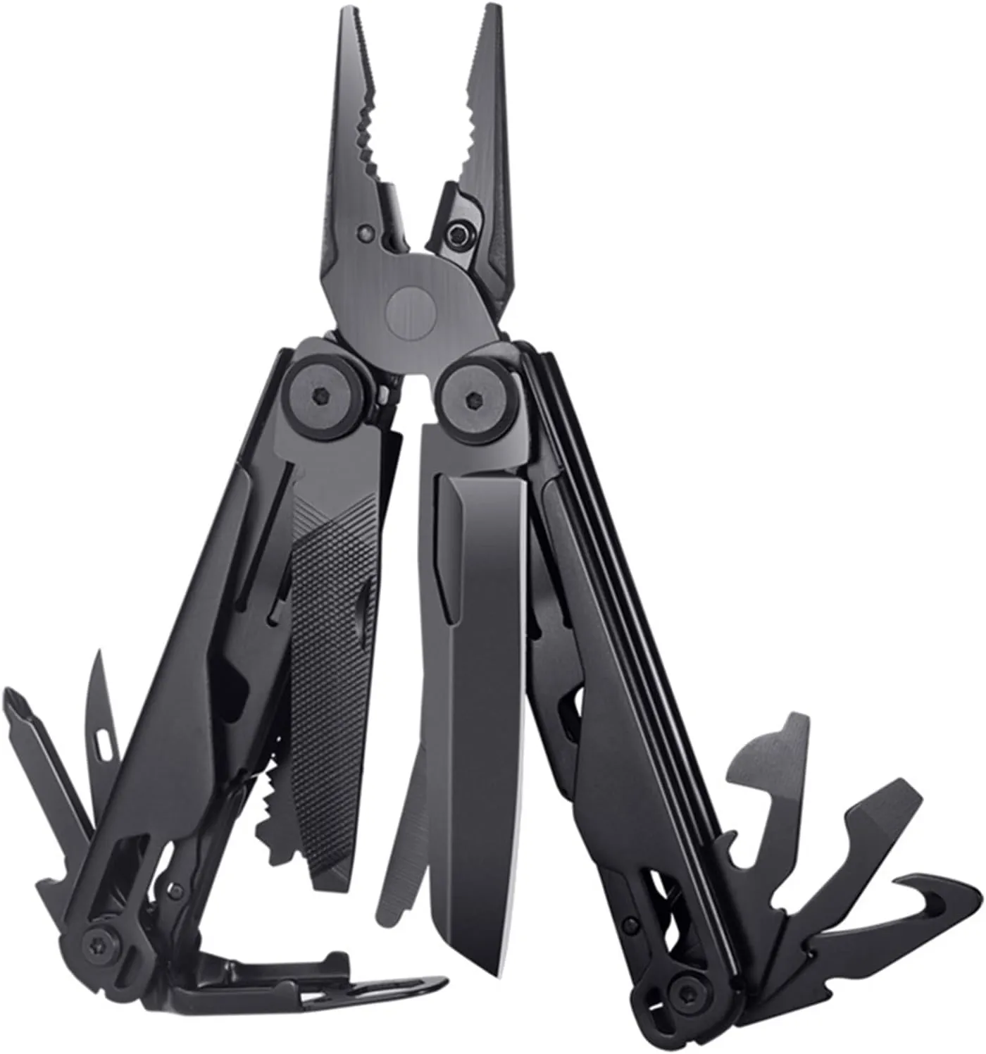 Multi Tool Pliers Pocket Knife, 16 in 1 MultiTool Knife, Multi Wrench, Pliers, Saw, Screwdriver, Bottle Opener, Outdoor EDC Combination Tool, Gifts for Men Dad (Black)