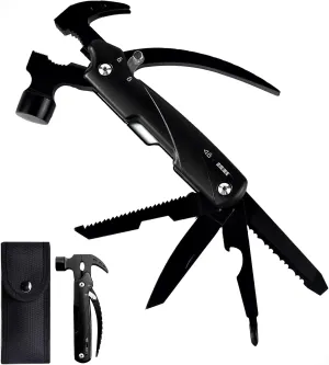 Multitool Camping Accessories Hammer, Outdoor Hiking Survival Gear Hammer Valentines Day Christmas Birthday Anniversary Best Gift for Men, Him,DIY Handyman, Carpenter, Father, Dad, Husband, Boyfriend