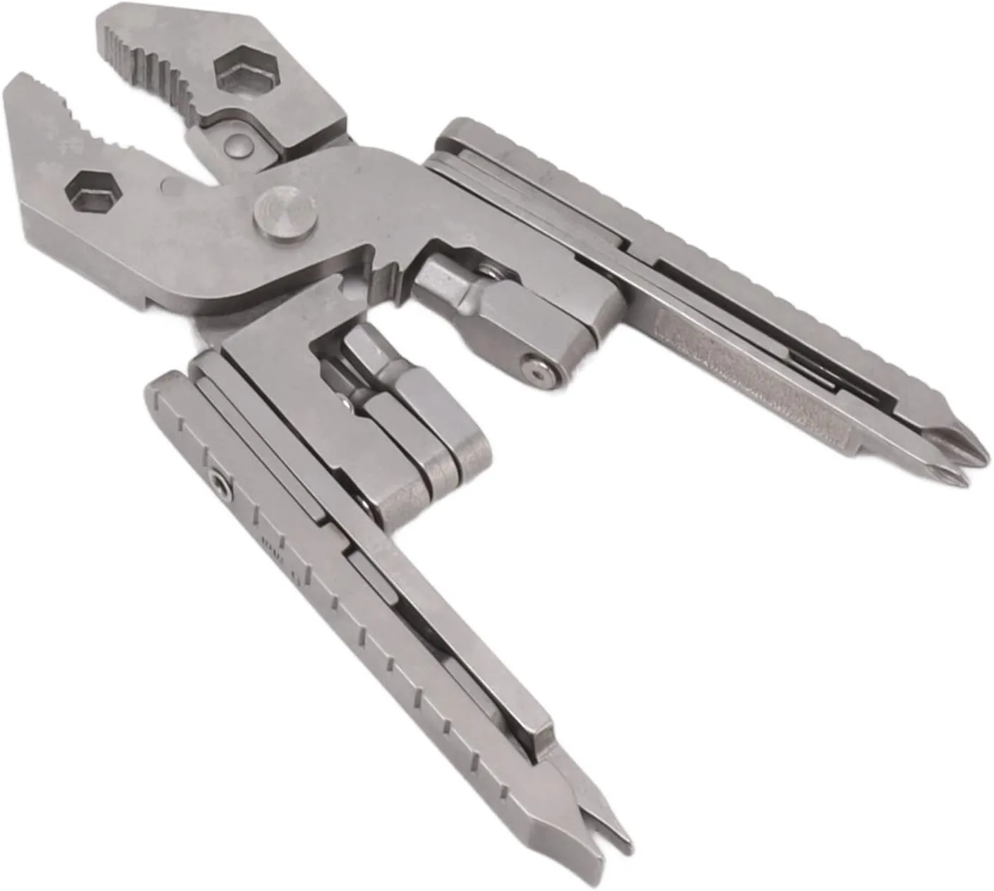 Multitool Pliers, 16 in 1 Cast Steel Screwdriver Card Needle Wire Stripper Wrench Multi Tool Gifts for Men Survival and Camping Gear