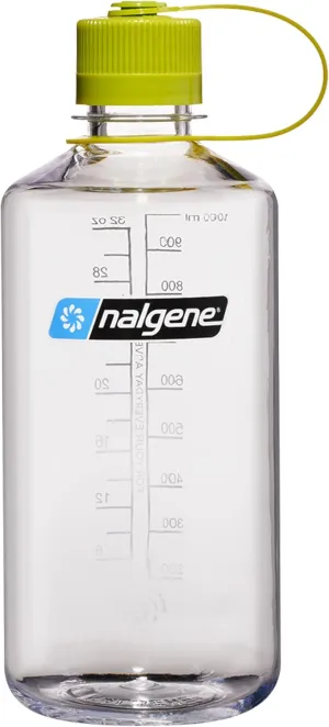 Nalgene Sustain Tritan BPA-Free Water Bottle Made with Material Derived from 50% Plastic Waste, 32 OZ, Narrow Mouth, Clear