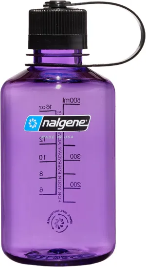 Nalgene Sustain Tritan BPA-Free Water Bottle Made with Material Derived from 50% Plastic Waste (Using ISCC Certified Mass Balance), 16 OZ, Narrow Mouth, Purple