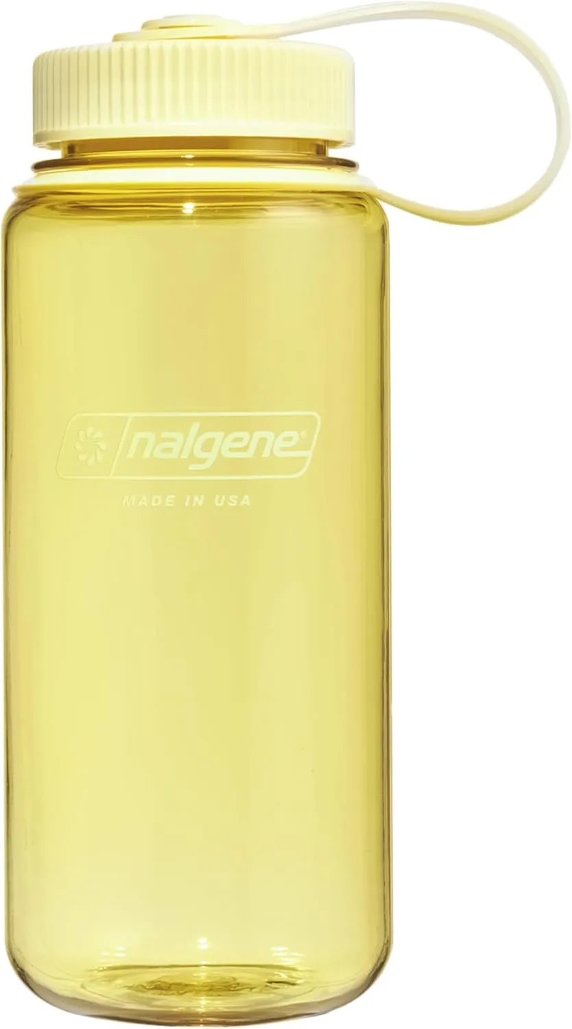 Nalgene Sustain Tritan BPA-Free Water Bottle Made with Material Derived from 50% Plastic Waste (using ISCC certified mass balance), 16 OZ, Wide Mouth, Butter