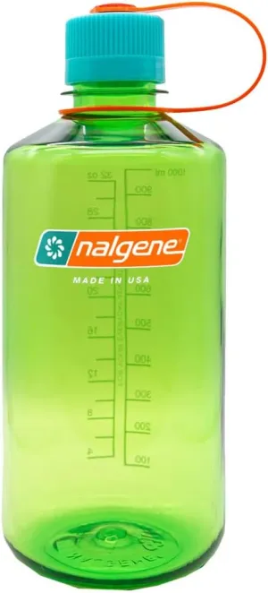 Nalgene Tritan Narrow Mouth BPA-Free Water Bottle, Pear, 32 oz