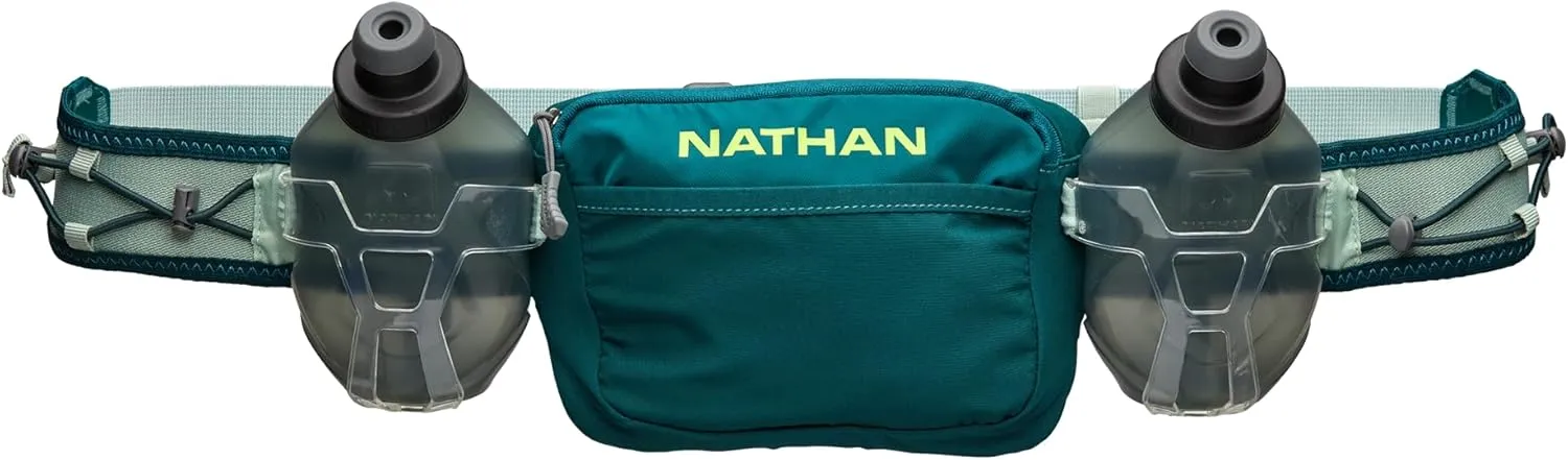 Nathan Running Belt Hydration with Flasks, Storage Pockets, Trail Mix Plus, Running Water Bottle Belt, Insulated, Walking, Hiking