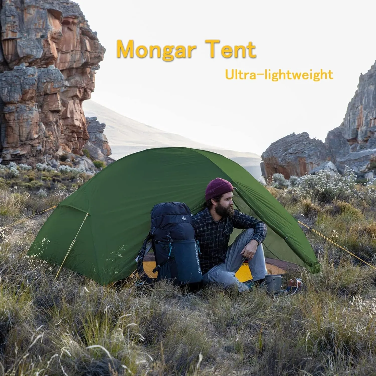 Naturehike Camping Tent, 2/3 Person Double Layer, Instant Easy Setup, Waterproof PU2000mm, 54 MPH Wind Resistance, UPF 50 , Outdoor Tent for Camping, Festivals, Backyard, Sleepovers