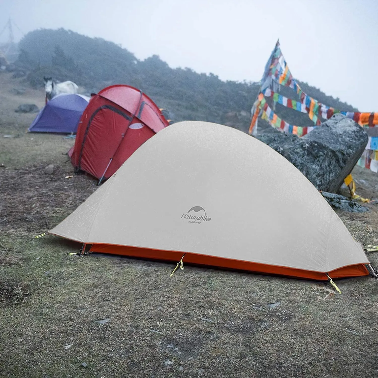 Naturehike Cloud-Up 1 Person Tent, Lightweight Backpacking Tents for One Man, Waterproof Ultralight One Person Tent for Camping Hiking Backpacking