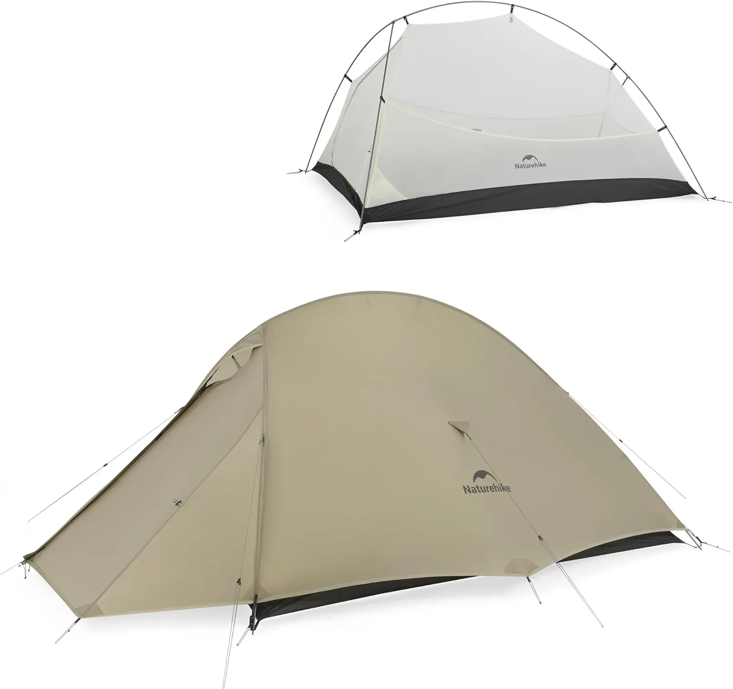 Naturehike Cloud-Up 2 Person Tent Lightweight Backpacking Tent with Footprint - Free Standing Ultralight Camping Hiking Backpack Tents Two Person Tent