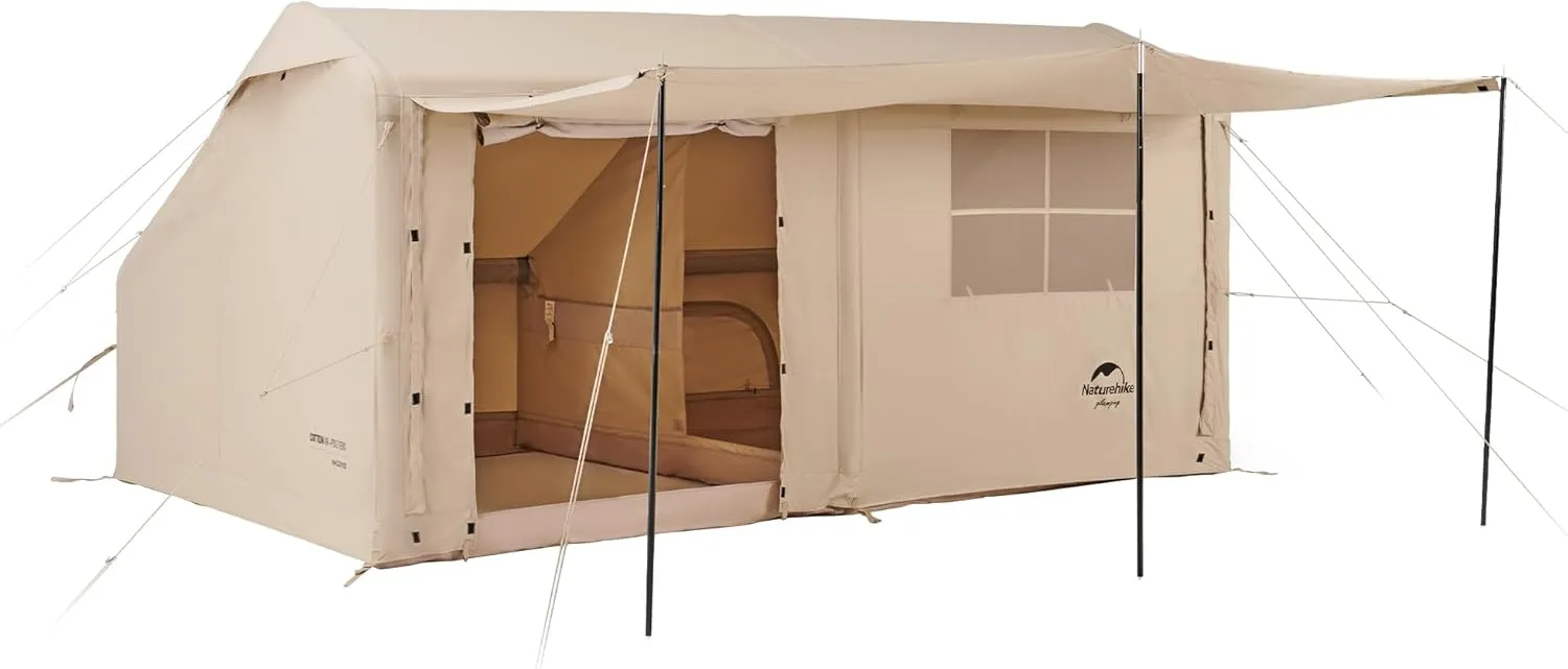 Naturehike Inflatable Tent, 4-8 Person Air Tent, 4 Season Inflatable Tents for Camping, Waterproof Windproof Inflatable House Tent for Adults, Easy Set up Inflatable Camping Tent