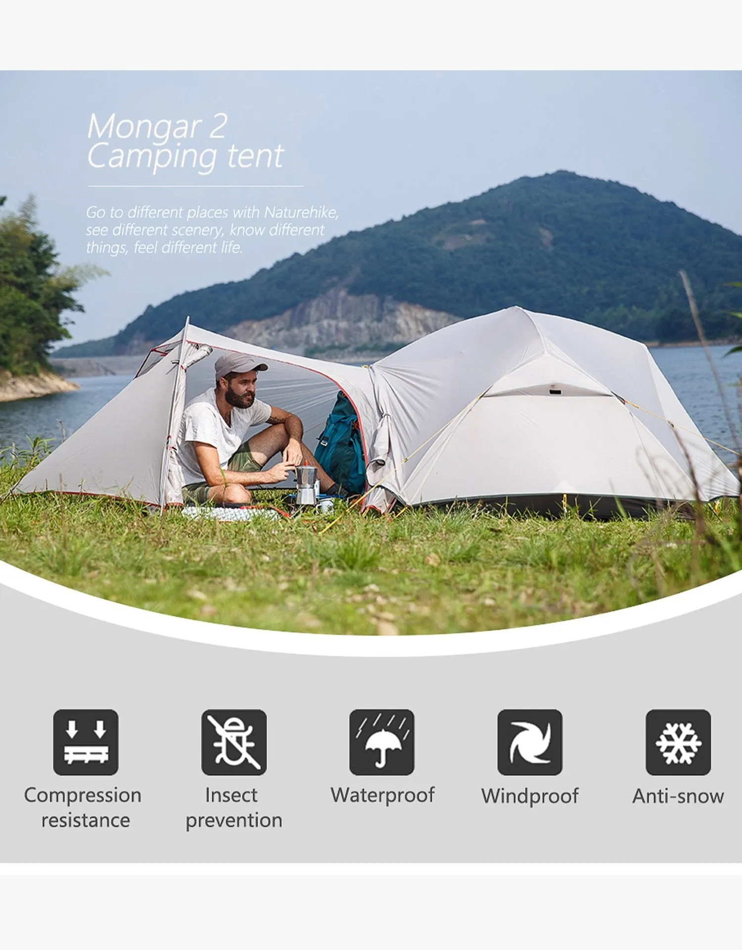 Naturehike Mongar ultralight 2 man tent  NH17T007-M