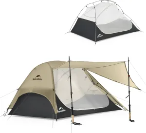 Naturehike Star River UL 2 Person Backpacking Tent, Double Layer Waterproof Two Person Tent, Lightweight Backpacking Cycling 2 Person Tent
