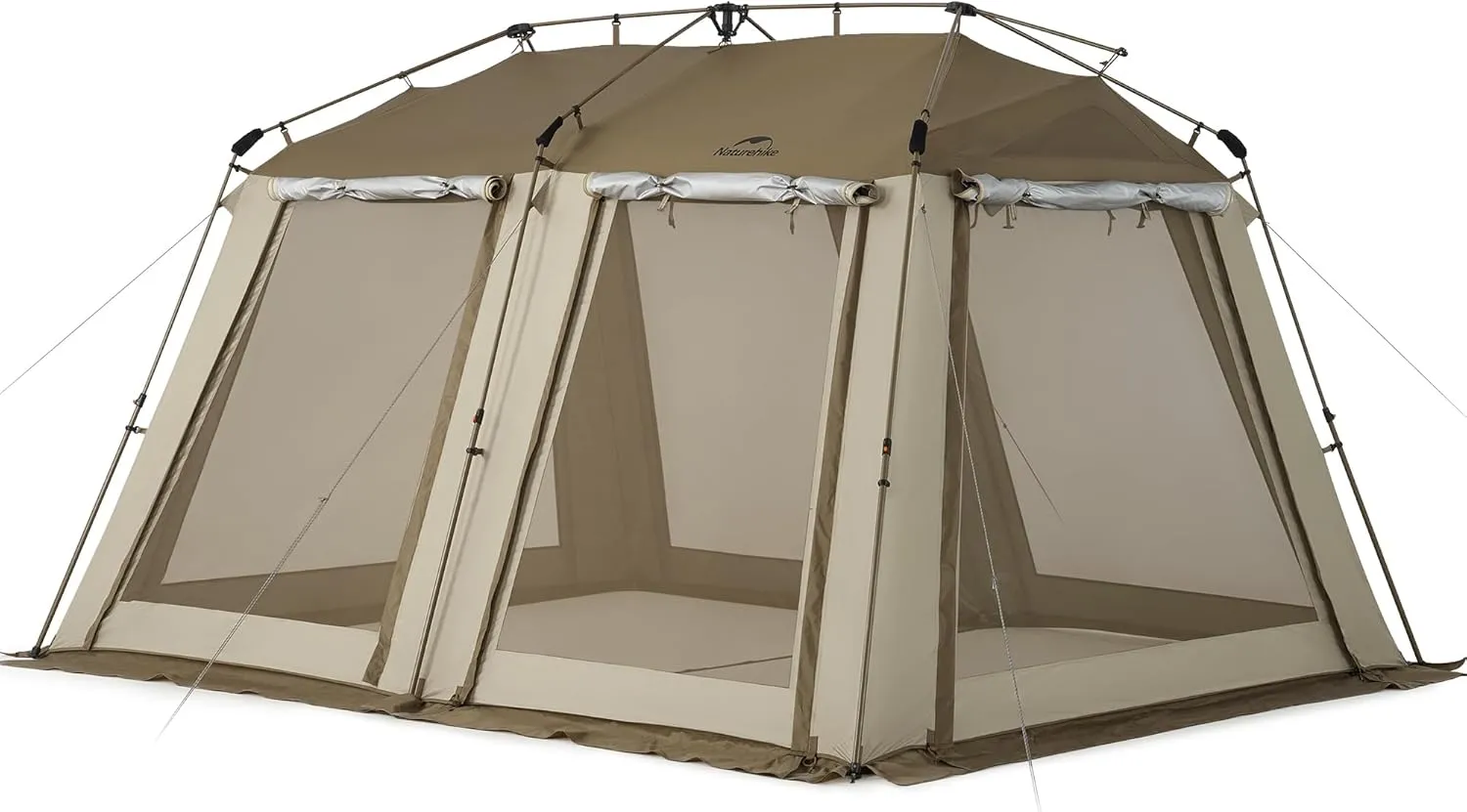 Naturehike Village 12 x 10 FT Canopy Tent, 6-8 Person Party Picnic Family Tent with Awning and Poles, Shade Rain Shelter for Camping