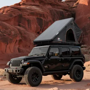 Naturnest Rooftop Hard Shell, Easy Set Up Pop Up Tent for 2 Person Camping, Waterproof Windproof UV-Resistant Blackout Privacy 4 Season Tent for Pickup Truck, Jeep, SUV