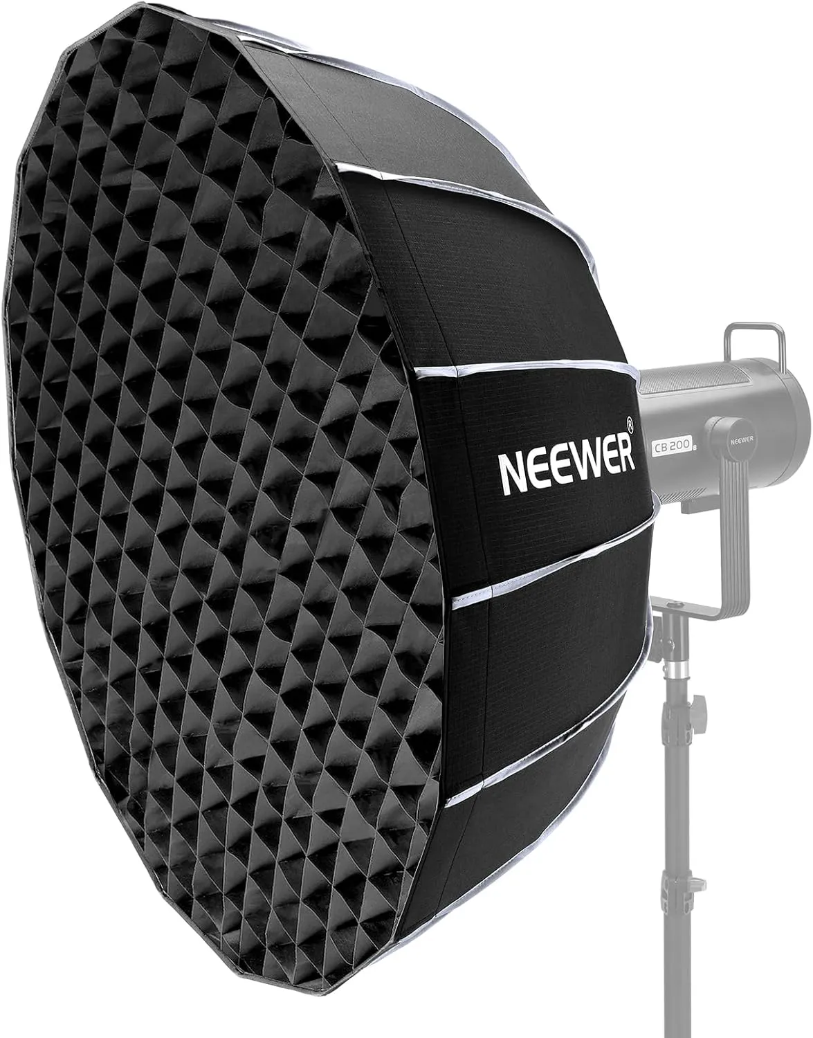 NEEWER 33.5"/85cm Softbox Parabolic Hexadecagon, Quick Setup/Fold Like Umbrella with Bowens Mount, Metal Beauty Dish/Diffusers/Grid/Bag for CB200B CB60 MS60B MS60C Compatible with Aputure Godox, NS85U