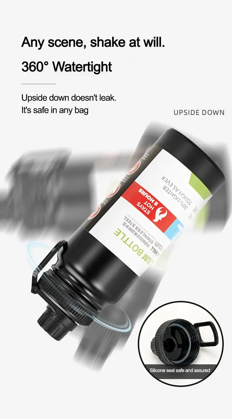 NEONSA Water bottle,water bottle steel, bottle 32 oz, reusable water bottles,workout water bottles for men,for Gym, Travel, Camping, BPA Free Keep Cold 24H Hot 12