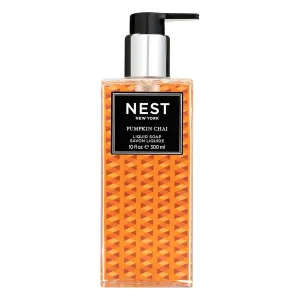 NEST New York Liquid Soap, Pumpkin Chai - 10 fl oz - Cleanses & Nourishes Skin - Approx. 300 Pumps Per Bottle - Gluten Free & Cruelty Free