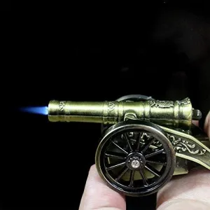 New Mini Creative Windproof Lighter Refillable Torch Jet Flame Cannon Model Lighter