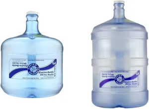 New Wave Enviro 3 Gallon and 5 Gallon BPA Free Tritan Round Bottles with Handle and Screw Top Cap