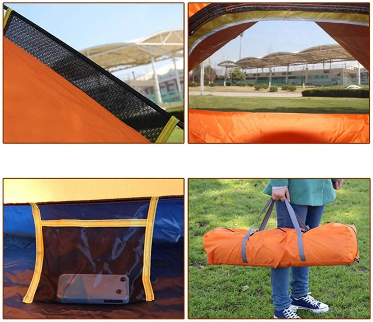 NIEH Dome Tent,Pop Up Tents for 2 to 4 Person Automatic Opening Double Layer Tent,Waterproof Camping Tents with Porch for Hiking Camping Outdoor