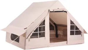 NIEH Inflatable Camping Tent with Pump, 5-8 Person Glamping Tents, Easy Setup 4 Season Windproof Outdoor House for Fishing, Camping & Hiking