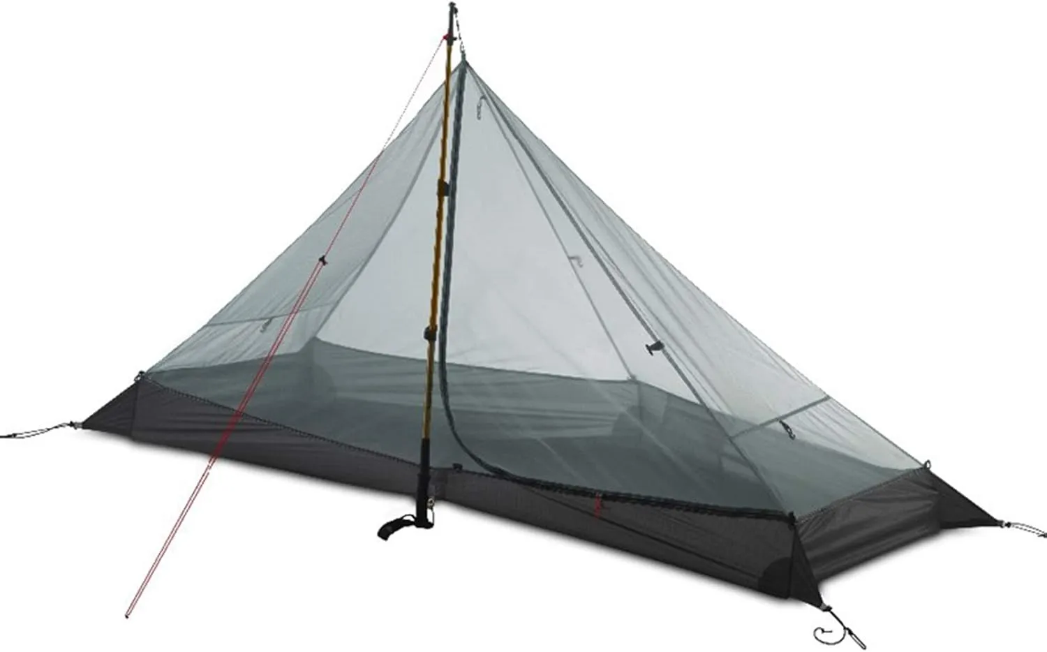 NIEH Tent 1 Person Outdoor Ultralight Camping Tent 3 Season Rodless Tent for Hiking Travel, 210x95cm, Khaki