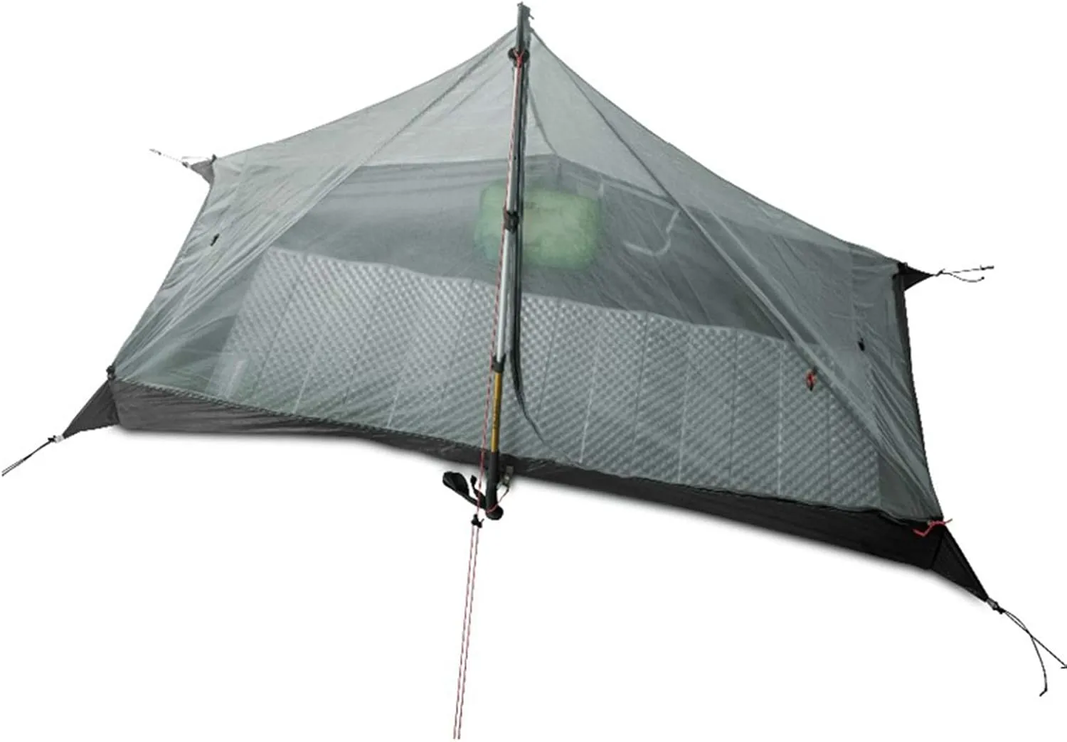 NIEH Tent 1 Person Outdoor Ultralight Camping Tent 3 Season Rodless Tent for Hiking Travel, 210x95cm, Khaki