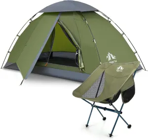 Night Cat Upgraded Backpacking Tents with Ultralight Backpacking Chair Easy Clip Setup Camping Tent Adults Scouts Heavy Rainproof Compact Lightweight
