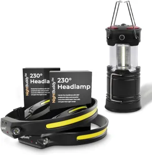 NightBuddy Headlamps (2) Magnetic Rechargeable Lantern
