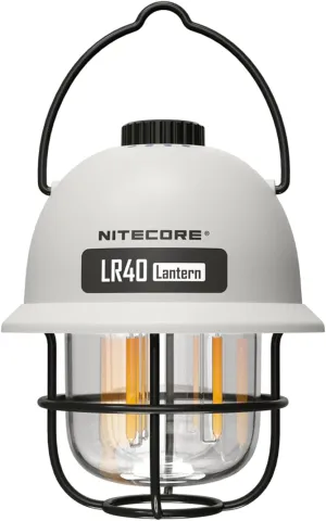 NITECORE LR40 Multifunct al Rechargeable Camping Lantern 100 Lumens w/Eco-Sensa USB C Charging Cable - White