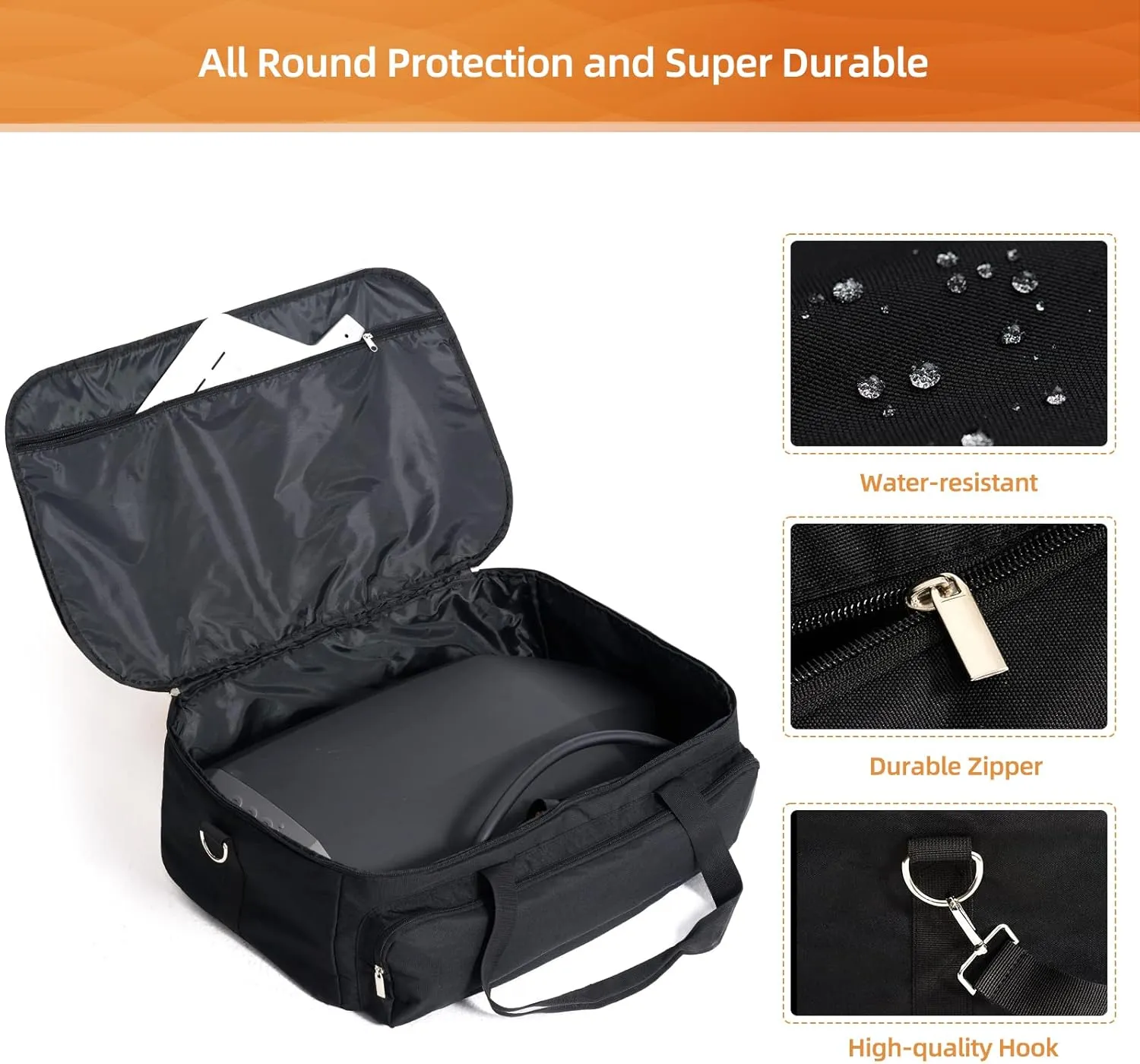 NOELIFE Bag for Ooni Koda 16, Portable Carrying Case with Pockets for Ooni Pizza Oven Accessories, Padded Carry Bag Made of Thickened Fabric, Heavy-Duty and Water Resistant (Oven Not Included)