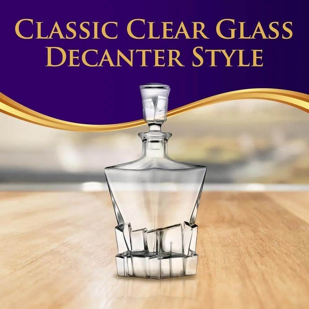 NutriChef Whiskey Decanter, Glass Liquor Decanter, Gifts for Men Dad, Anniversary, Birthday, Christmas- for Bourbon Scotch Liquor Vodka, BPA Free