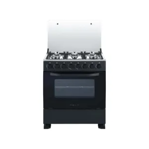 Obac 76cm Black 6 Burner Gas Stove OB760G/S