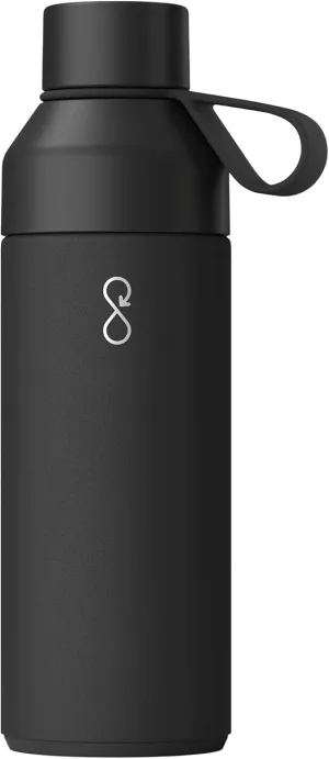 Ocean Bottle - Recycled Stainless Steel Drinks Reusable Water Bottle - Eco-Friendly & Reusable - Obsidian Black - 34 oz