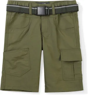 OCHENTA Boys Quick Dry Cargo Shorts Elastic Waist Athletic Shorts for Outdoor Hiking Camping Fishing